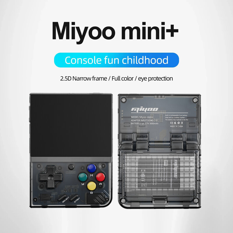MIYOO-Console de jeu portable Mini Plus, console de jeu rétro, V2 Mini +, écran IPS 3.5 ", console de jeu vidéo classique, système Linux, cadeau