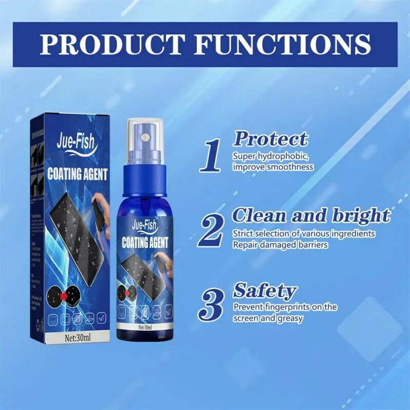 Glass Coating Solution Hydrophobic For Iphone Cleaner Oleophobic Glass Wiper Household Improvements Mobile Phone Screen Cleaner
