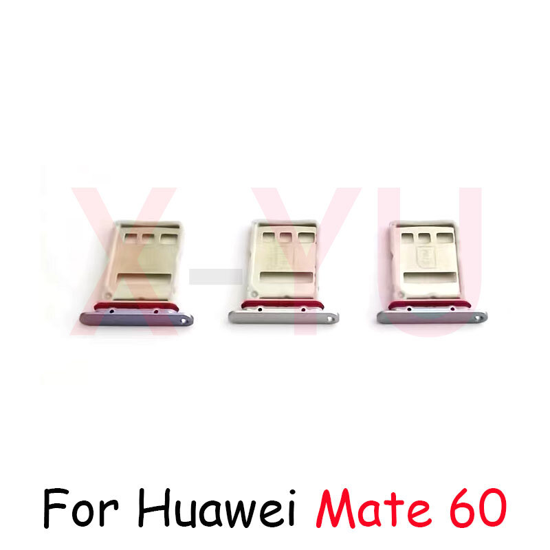 Slot do suporte da bandeja do cartão SIM, Substituição do adaptador, Peças de reparo, Huawei Mate 60 Pro, 10pcs