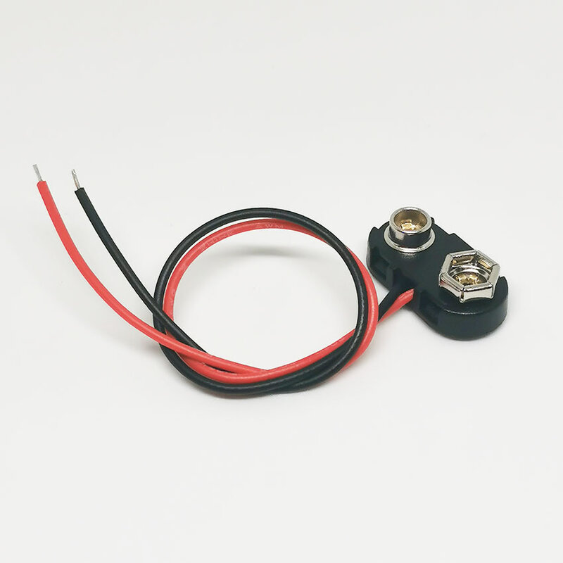 Conector de Clip de batería PP3 de 9V, cable estañado tipo I, alta calidad, 150mm