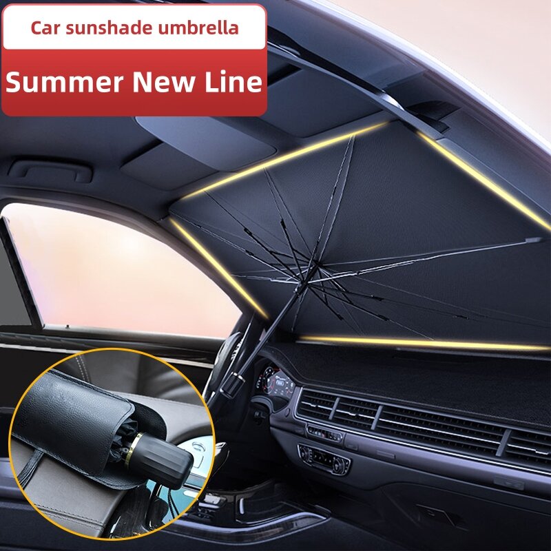 Автомобильный зонт от солнца, автомобильный солнцезащитный зонт, солнцезащитный зонт, летнее солнцезащитное интерьерное покрытие ветрового стекла, защитные аксессуары для автомобильного затенения