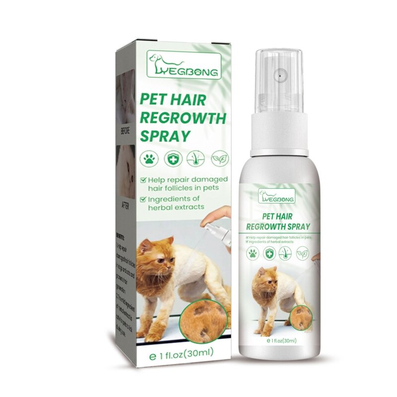 Добавка для лечения выпадения волос у собак, спрей для собак, кошек, нетоксичные безопасные ингредиенты, использование на теле,