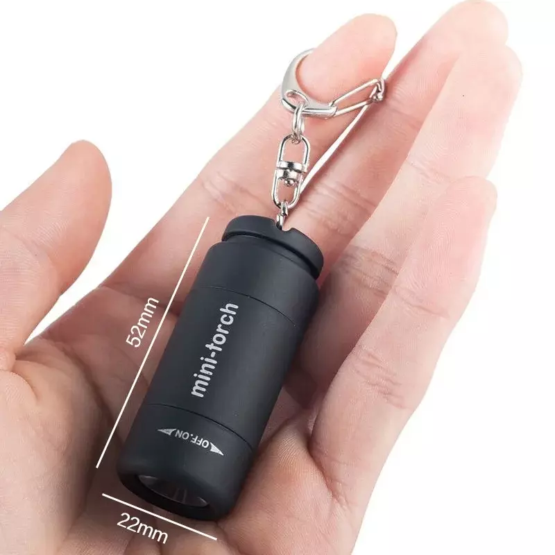 STONEGO Mini LED ładowane na USB brelok z latarką latarka wodoodporna brelok do kluczy z latarką