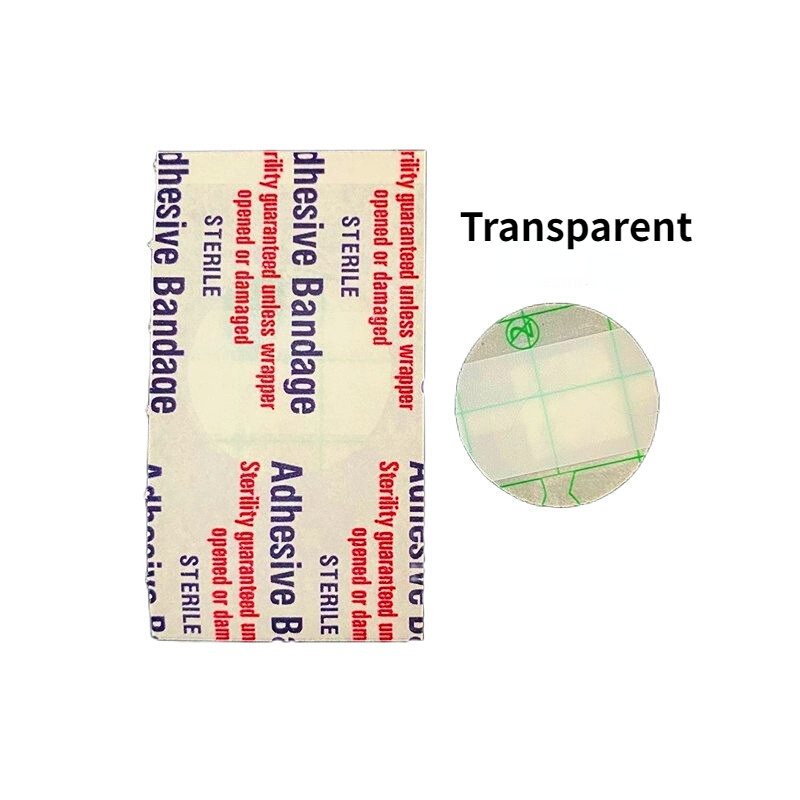 Forma redonda adesivo Band Aid, transparente, não transparente ferida emplastros, remendo de hemostasia, vacinação ataduras tiras, 50pcs por conjunto