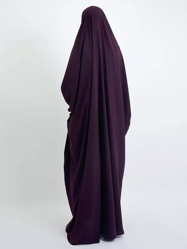 Lebaran wanita Muslim bertudung gaun doa garmen jilbab Abaya panjang Khimar penutup penuh gaun Ramadan pakaian Islami Niqab jilbab