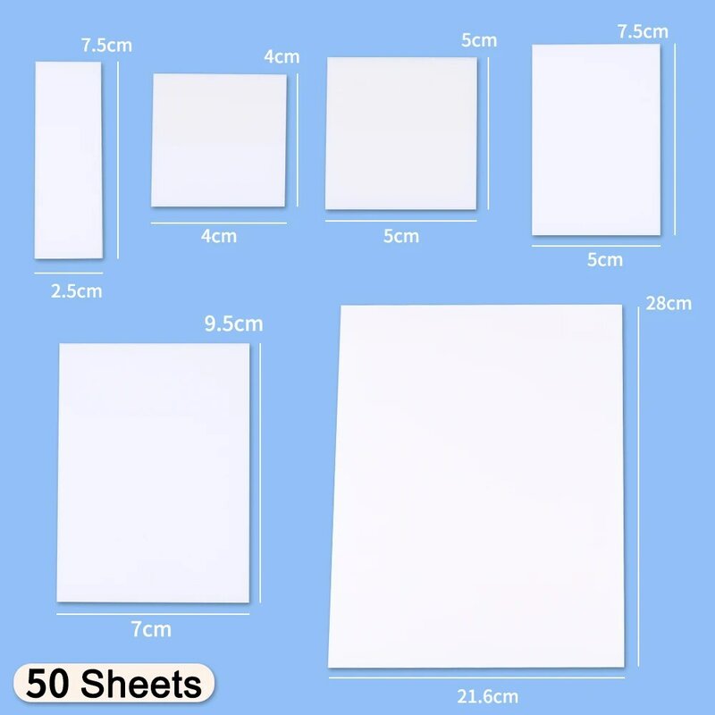 Transparent Sticky Notes Clear PET Florescent Memo Pads Book Markers Post Notepads Stationery Index Tab Planner Check List Label