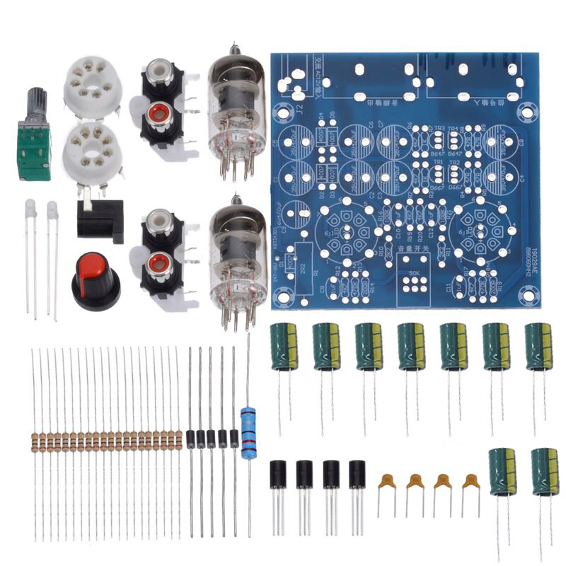Amplificadores de tubo Audio Board, Pre-Amp, Audio Mixer, 6J1, 6J2, válvula Preamp, bile tampão, DIY Kits