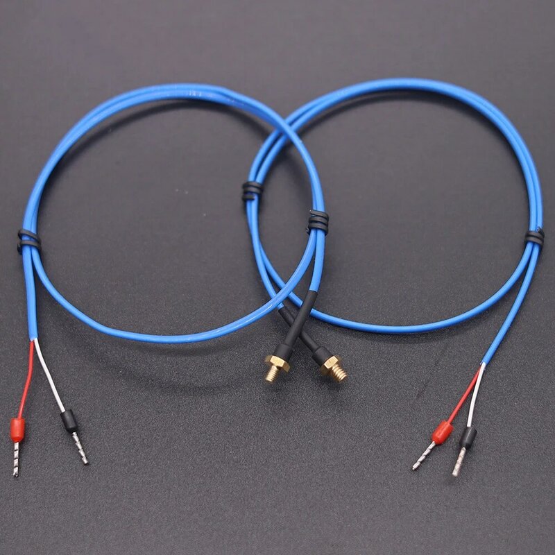 3d impressora temperatura sensor m3 m4 parafuso 0 ~ 260 Celsius termopar com azul ptfe cabo fio