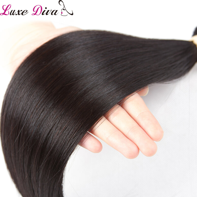 Светильник-каштановые прямые натуральные кудрявые пучки волос из натуральных бразильских волос #4 светильник коричневый Цвет волосы Remy оптом 1-4 года много Luxe Diva