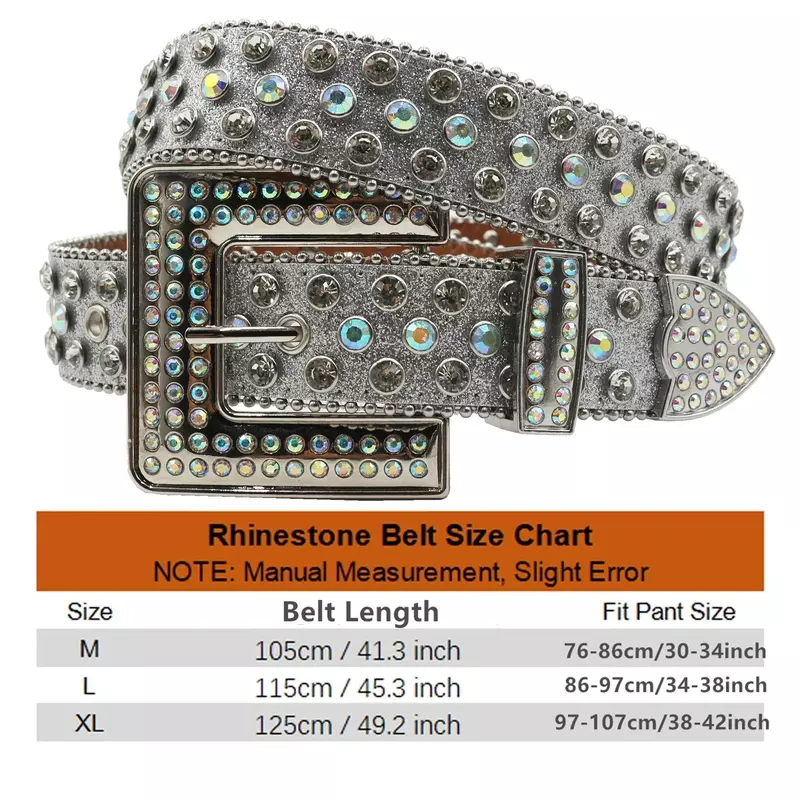 2024 Punk Rhinestone Belts for Women Man High Quality Luxury Brand Rivet Designer Belt for Jeans Cowboy Cowgirl Western Cinto