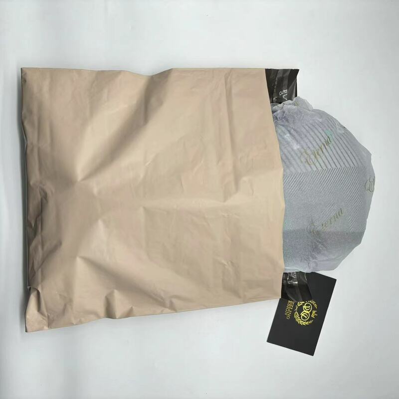 Logo kustom tas pengiriman Mailer telanjang paket kilat poli mudah terurai ramah lingkungan untuk pakaian
