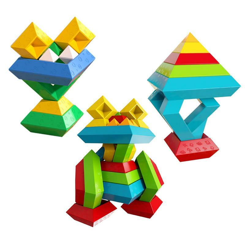 Blocchi di costruzione giocattoli impilabili stelo educativo giocattoli sensoriali per bambini blocchi giocattoli sensoriali staminali per attività di apprendimento prescolare