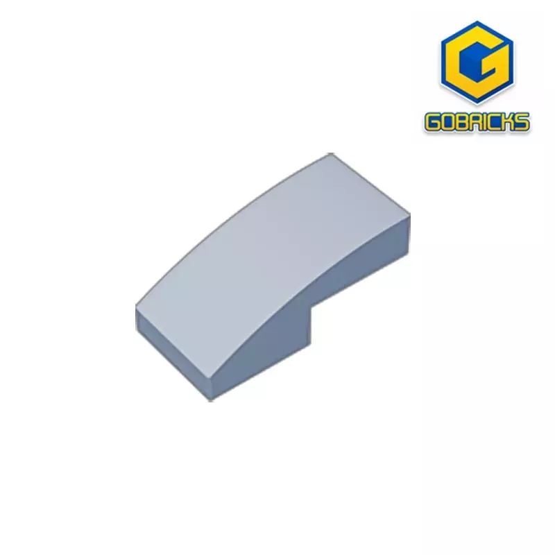 Gobricks-pendiente de GDS-656, curvado 2x1, compatible con lego 11477, bloques de construcción educativos para niños, bricolaje, técnico
