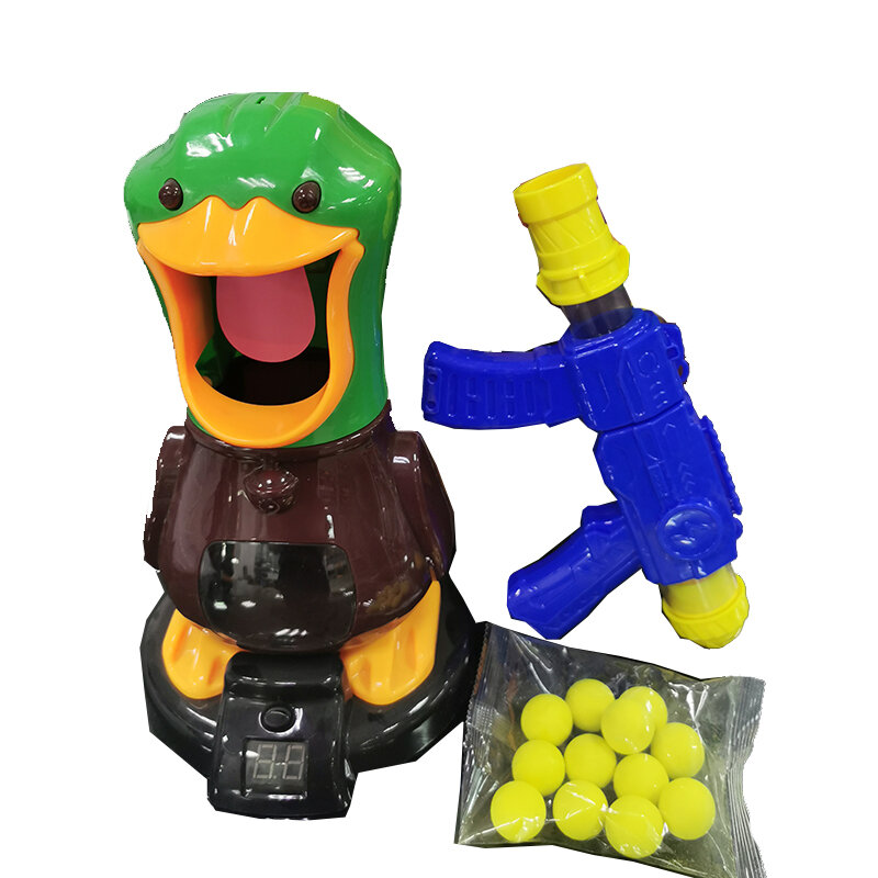 Kids Sound Light Hit Me Duck Shooting Versus Lucht-Aangedreven Speelgoed Zachte Kogel Pistool Met Leuke Vorm