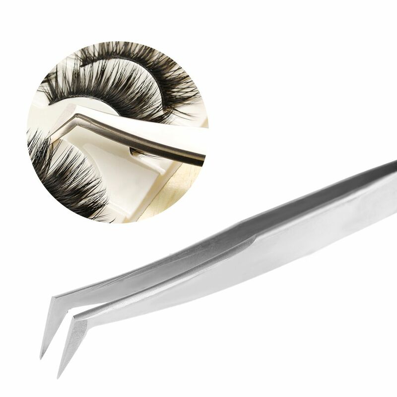 New Makeup Tool Professional Fashion Curved 3D 6D Volume False Eyelash Tweezer Stainless Steel