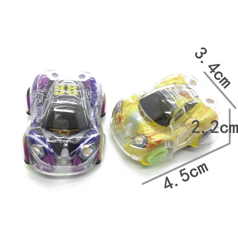 PinMiFiller-Mini paquet de cadeaux de prix de salle d'irritation de carnaval, dos de nervure transparente, jouets de voiture, faveurs de fête d'anniversaire pour enfants, 10 pièces