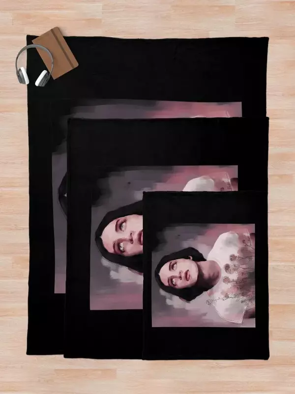 Brian Molko digital painting \t \t\t Throw Blanket Soft Plaid Beautifuls heavy to sleep for winter Blankets