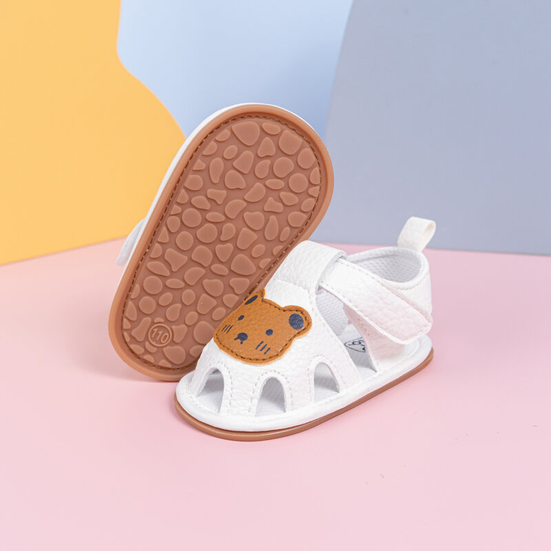 KIDSUN-Sandalias antideslizantes para bebé, zapatos informales con diseño bonito, suelas suaves a la moda, con bloqueo de Color, para verano