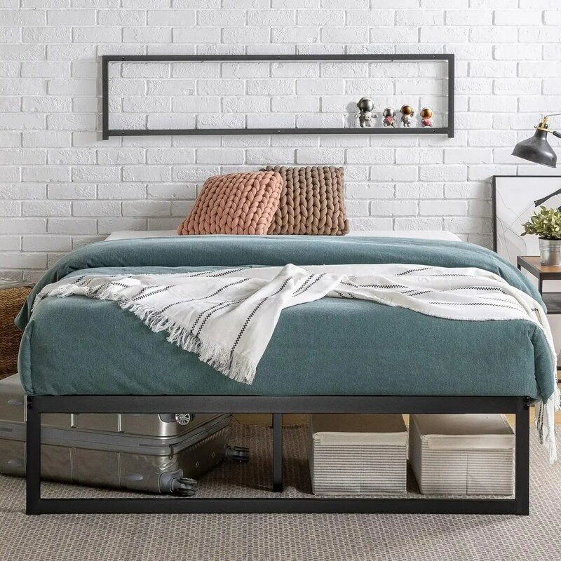 Кровать, новая рама для матраса на платформе, скидка 66%, основание для матраса со стальными подставками, легкая сборка, для двуспальной кровати