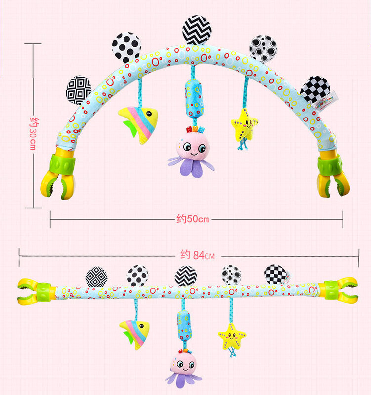 babies musical mobile for crib plush toys arc on the bed toddlers rattle newborn baby boy girl toy for stroller kids 0-12 months
