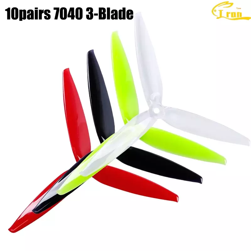 5pairs(10cw+10ccw) Gemfan Flash 7040 7x4x3 3-blade Pc Propeller For Rc Fpv Freestyle 7inch Long Range Lr7 Drones Diy Parts