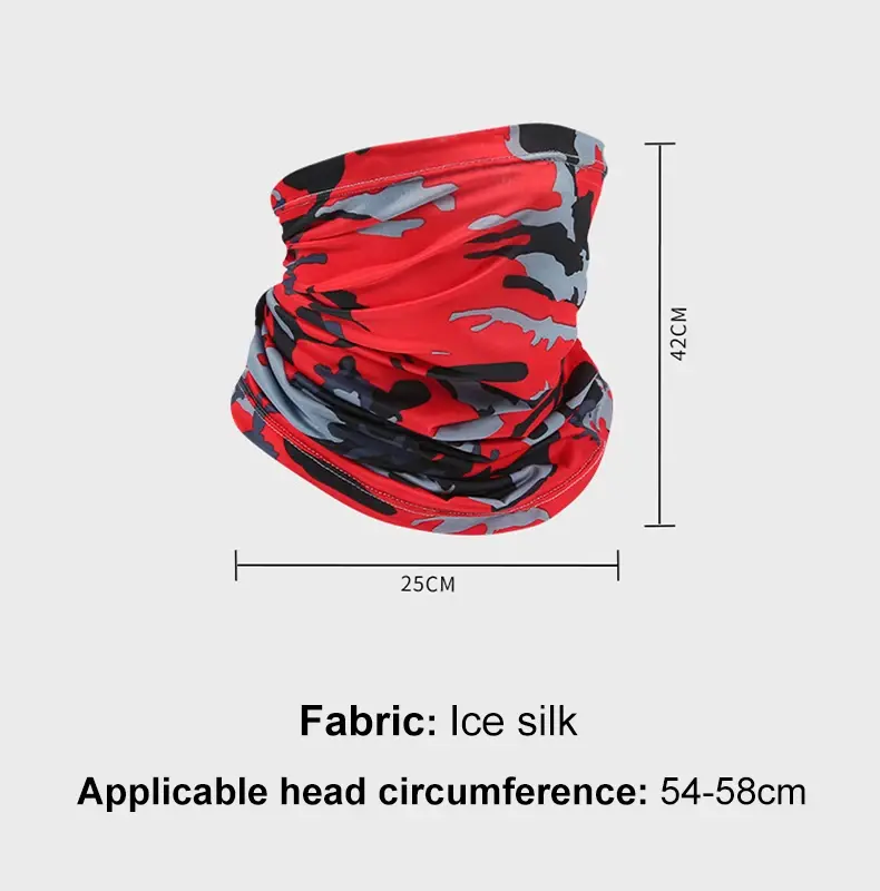 UV Protection Scarf Ice Silk Face Cover Neck Tube Quick-drying Outdoor Fishing Cycling Face Head Wrap Cover Breathable Bandana