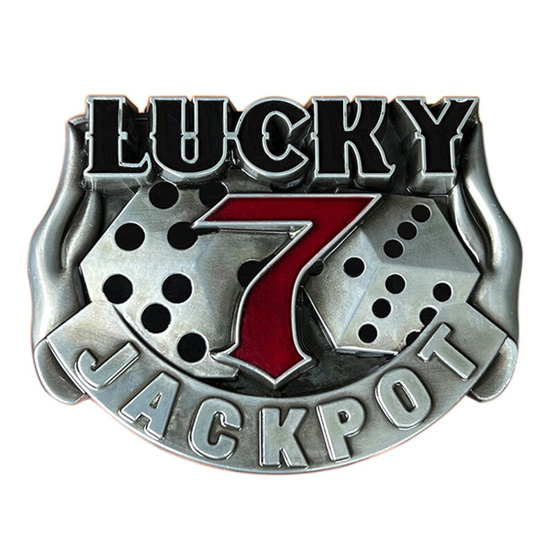Dice Lucky 7-hebillas de cinturón para Hombre, hebillas de cinturón para Hombre, Western Cowboys, envío directo