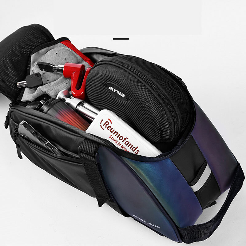 Multifunctional Bicycle Briefcase Rear Seat Bag Waterproof Bike Rack Trunk Cargo Bag Pannier Bag Handbag Large Capacity Handbag