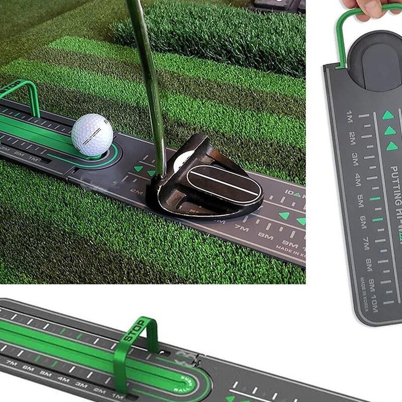 Taladro de Putting de distancia de precisión para Golf, colchoneta verde, almohadilla de pelota de Putting, Mini ayuda de entrenamiento, accesorios de Golf, 2023