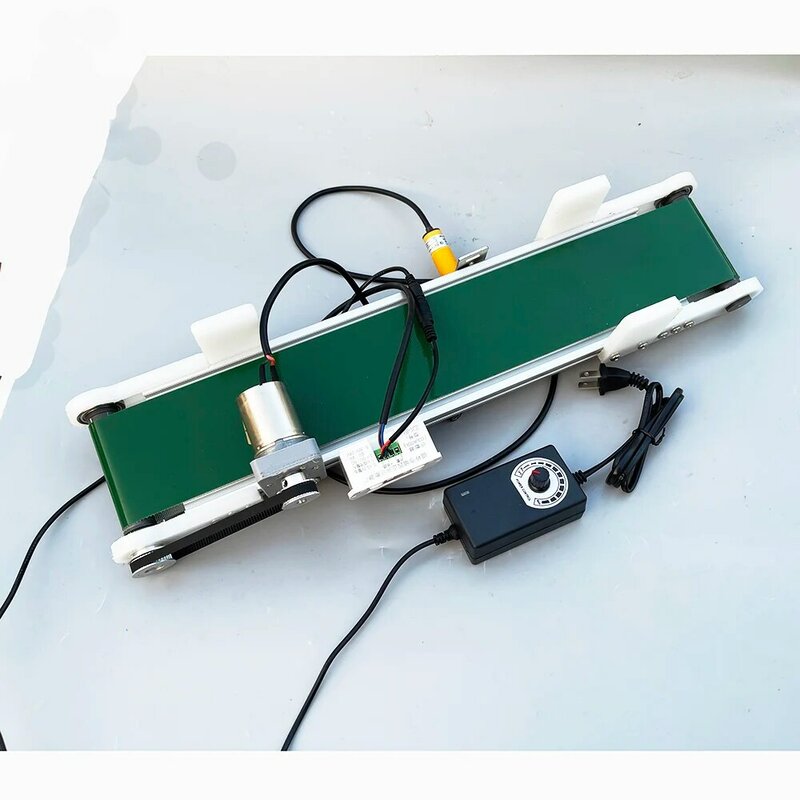 Piccolo nastro trasportatore da tavolo con conteggio fotoelettrico, trasportatore della catena di montaggio, esperienza automatica della forza di attrito del PVC di plastica dei PP