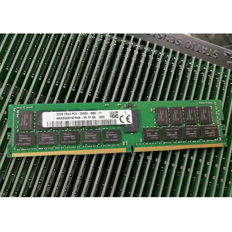 1 buah PC4-2666V RAM 32GB HMA84GR7AFR4N-VK 32G DDR4 2RX4 2666V ECC REG memori Server kualitas tinggi pengiriman cepat