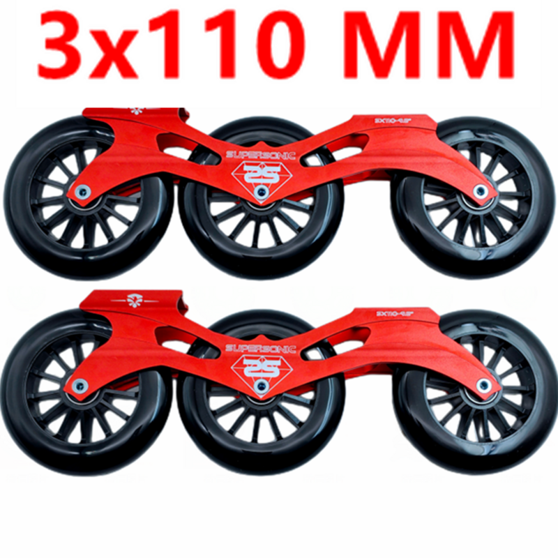 Marco de patín de velocidad, 3x110mm, con ruedas, rodamiento de 110 MM, 608, envío gratis