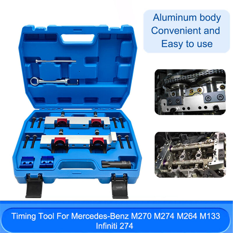 Kit de alineación de bloqueo de árbol de levas, herramienta de sincronización de motor de aluminio para mercedes-benz M270, M274, M264, M133, Infiniti 274, reparación de motor