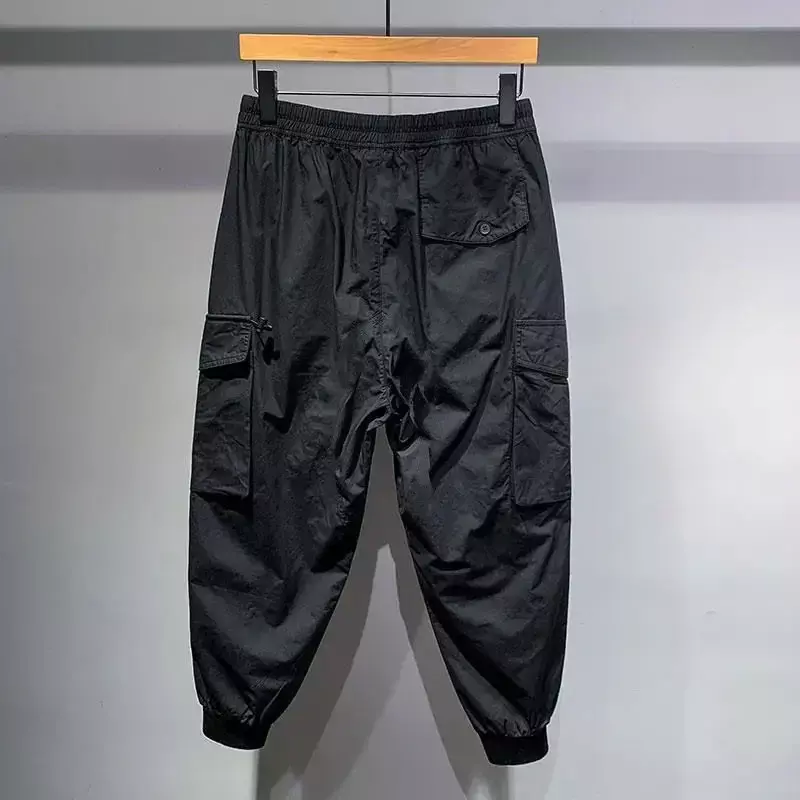 Брюки-карго Y2k мужские, свободные штаны, джоггеры, длинные брюки для рыбалки, роскошные модные штаны в Корейском стиле, серого цвета, Y2k