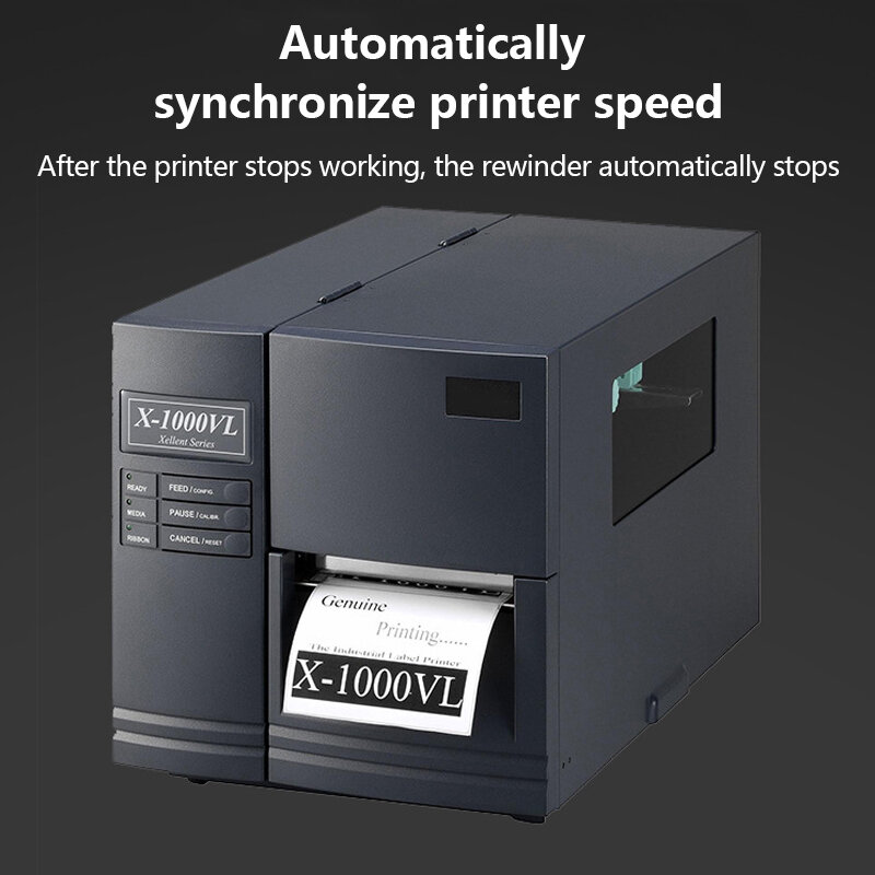 Máquina automática de rebobinado de etiquetas, etiquetadora de dos vías, HD-R7 para rollo de 110mm, 220V/185 V