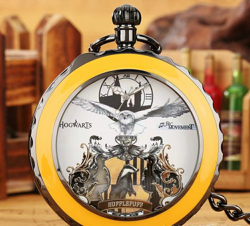 Новое поступление 2023, креативные кварцевые музыкальные карманные часы Гарри, тематические наручные эпоксидные карманные часы