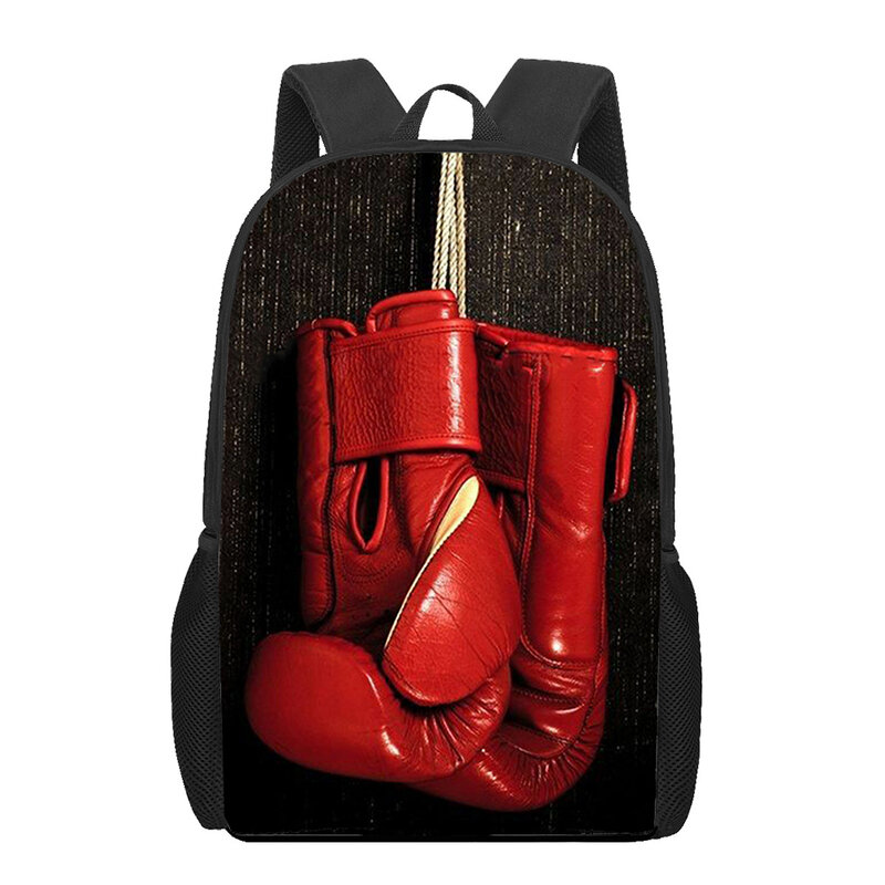 Боксерские перчатки, стильная школьная сумка с 3D рисунком для подростков, начальных детей, детская сумка для книг, многофункциональный рюкзак для пеших прогулок