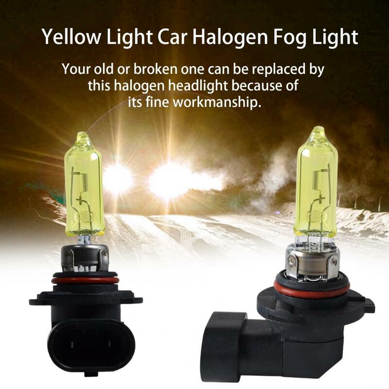 2Pcs HB3/9005 Car Headlight High Power Replacement 12V 60W Car Fog Head Lamp Yellow Light for Vehicle