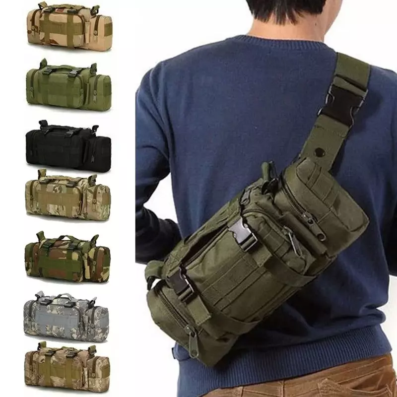 Sac à dos militaire de grande taille pour hommes et femmes, sac de taille pour la chasse, le camping, la randonnée, le sac de poitrine en poudre