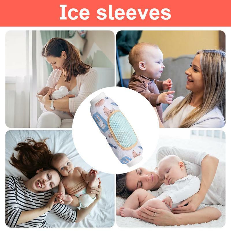 Oreiller de bras de refroidissement pour l'alimentation, respirant, absorbant la sueur, manches de glace pour les mamans allaitantes, été
