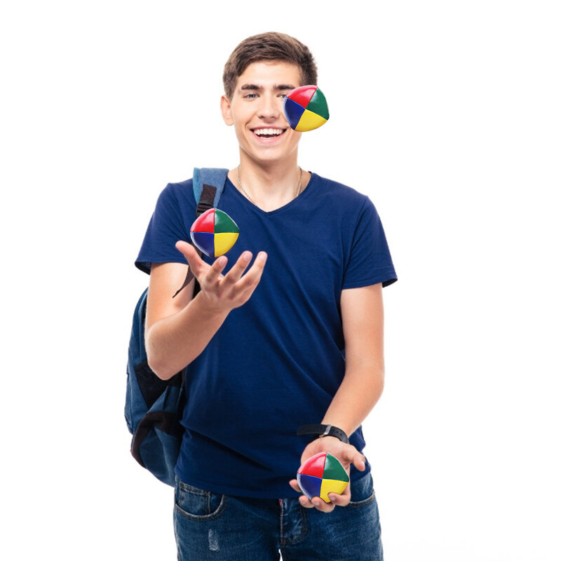 初心者のための3/6個の調整可能なボールのセット耐久性のある丈夫なジュグルボール耐久性のある加重ジャグリングボールキット