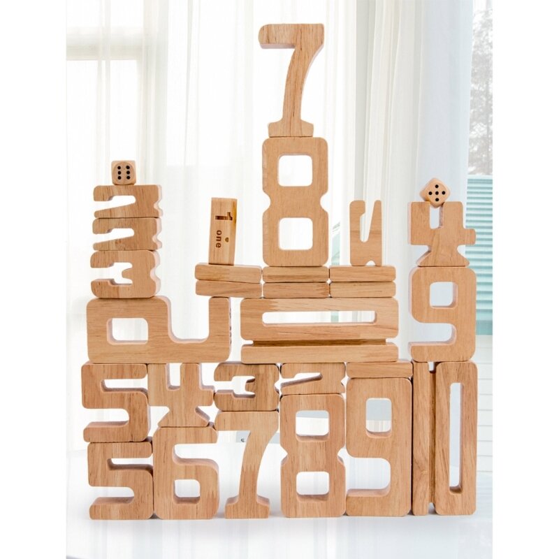 Math Stacking Blocks, Gifts for Kids Toddlers 1-3 Toy Number Balancing Blocks