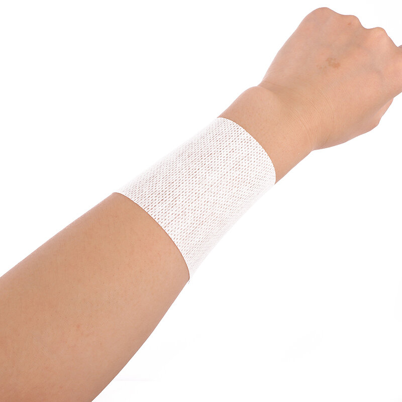 Nastri per medicazione di fissaggio in tessuto Non tessuto da 5M nastro adesivo traspirante benda autoaderente di pronto soccorso involucro protettivo per la guarigione della pelle