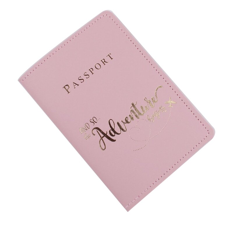 Porte-passeport en cuir PU pour femmes et hommes, avec fente pour cartes, portefeuille de voyage en avion, étui pour cartes d'identité