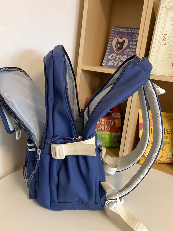Unisex impermeável grande capacidade schoolbag, bolsa de estudante casual, mochila computador feminino, moda