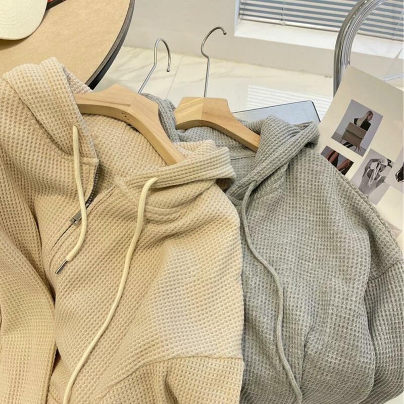 Women's solid color sweater coat, simple, fashionable and versatile.
