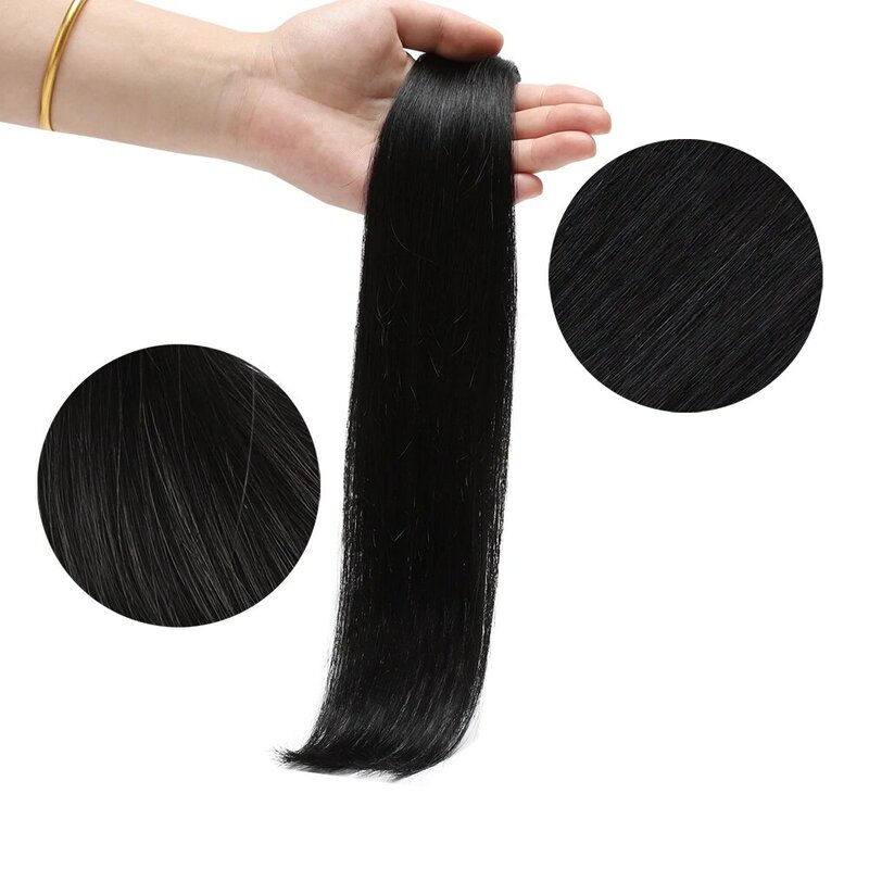 Durable quality human natural hair woman 25g 5pcs #1B remy hair straight clip ins human hair extensions (5g/piece,5pcs/pack)