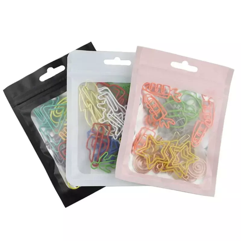 30pcs/bag Paperclips Animal Paper Clips Fruit Animal Style Metal Paper Clips for Staff Students Stationery Paperclips