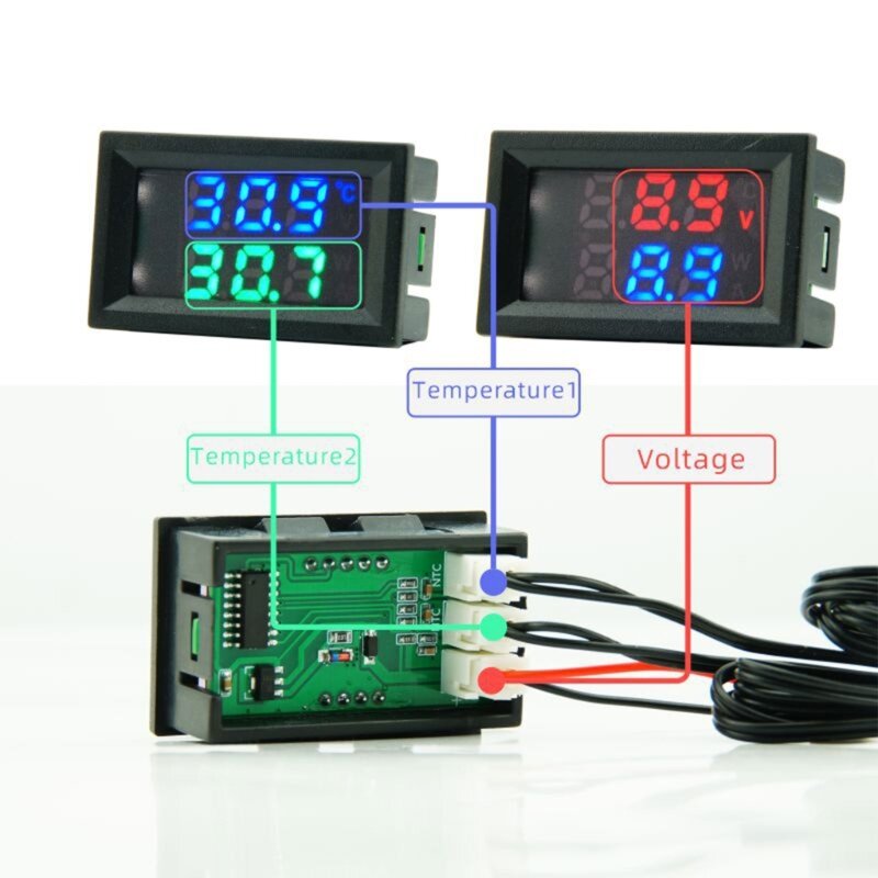 Medidor voltaje control del probador del termómetro del temperatura actualizado