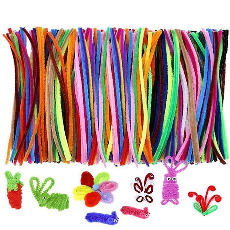 600 Pcs Random Colors Pipe Cleaners Chenille Stem 6Mmx12 Inch For DIY Art Crafts Decorations-Drop Ship